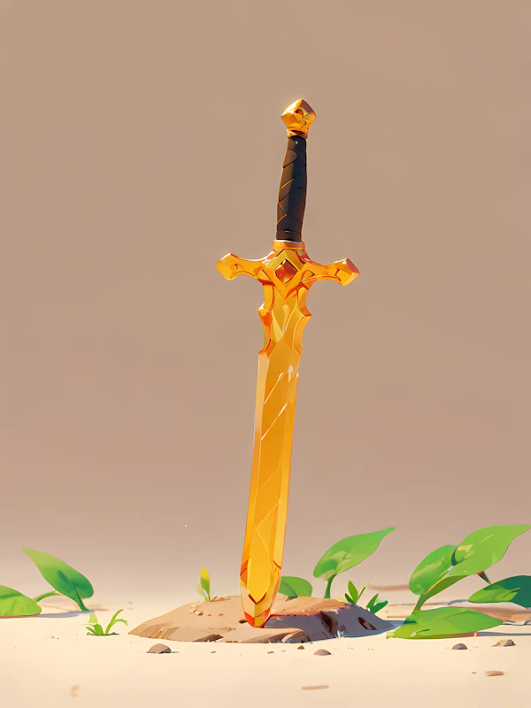 Golden Sword in Ground