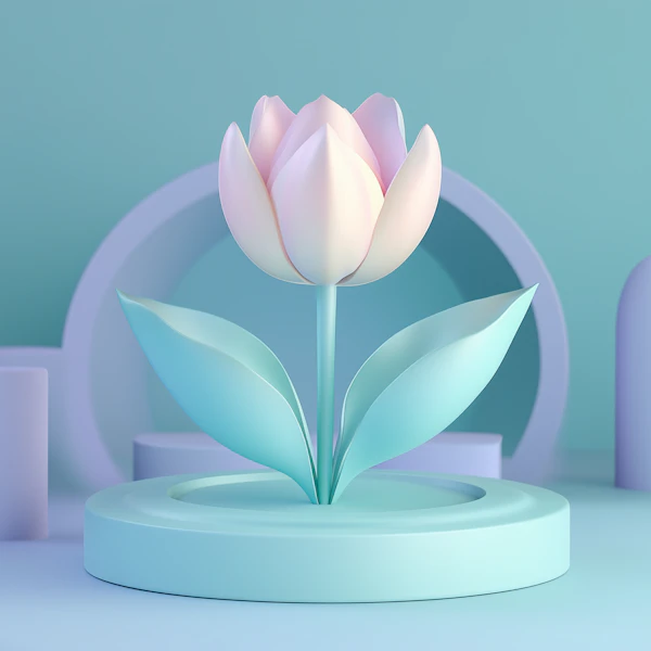 Stylized Tulip Render