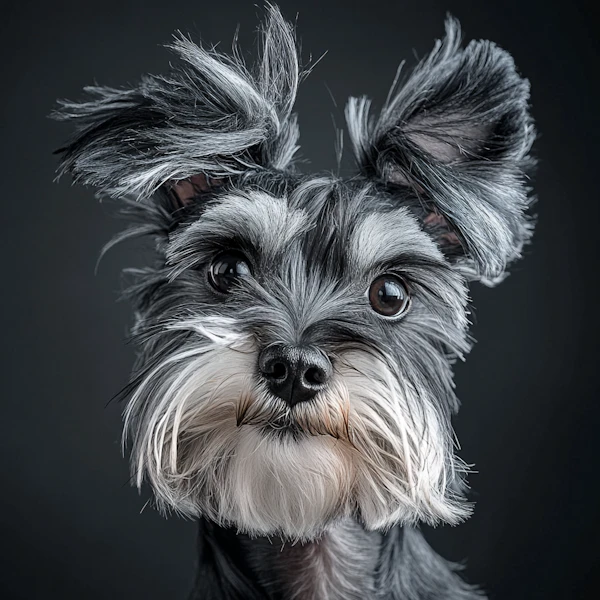 Portrait of a Fluffy Dog