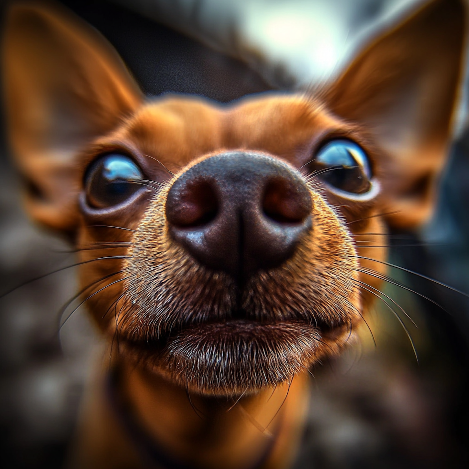 Close-up of Curious Chihuahua