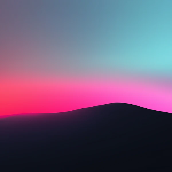 Gradient Hill Silhouette