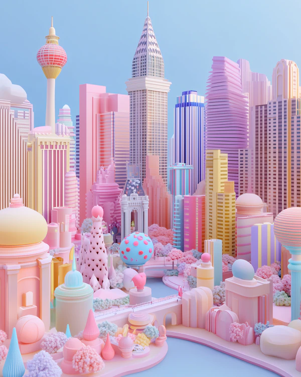 Whimsical Cityscape