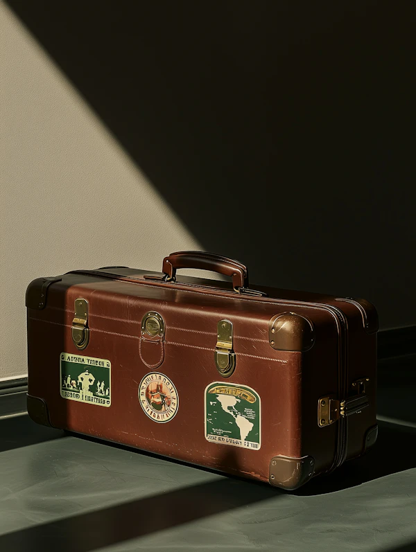Vintage Suitcase Scene