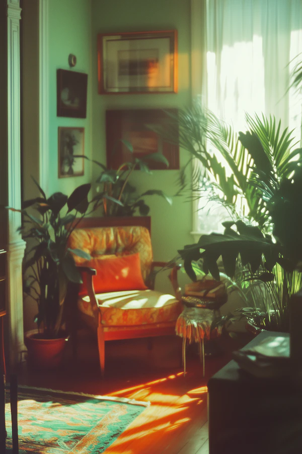 Cozy Interior with Vintage Armchair