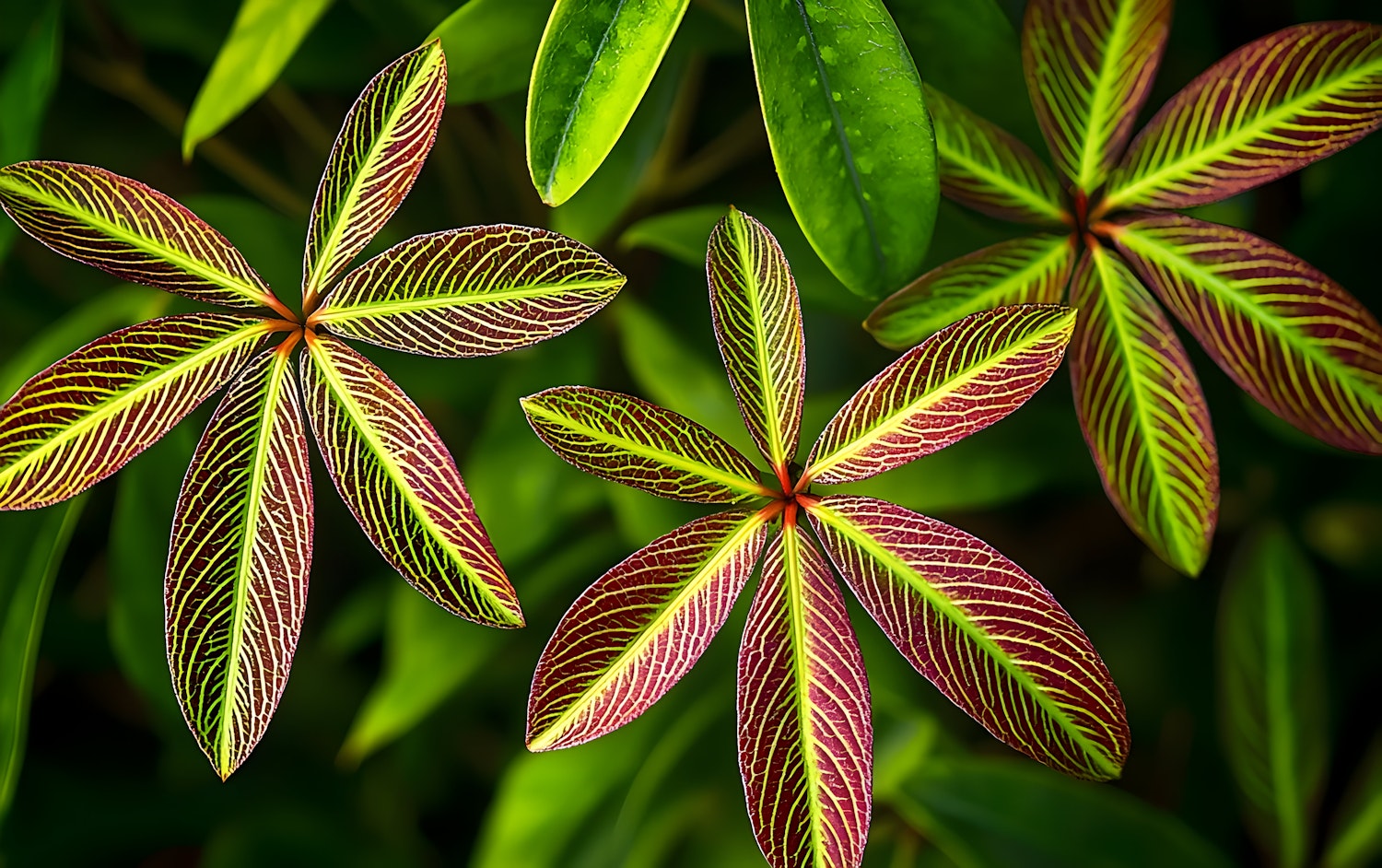 Vibrant Star-Shaped Leaves