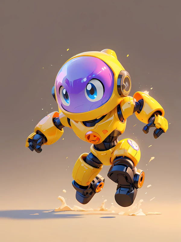 Playful Robot Illustration