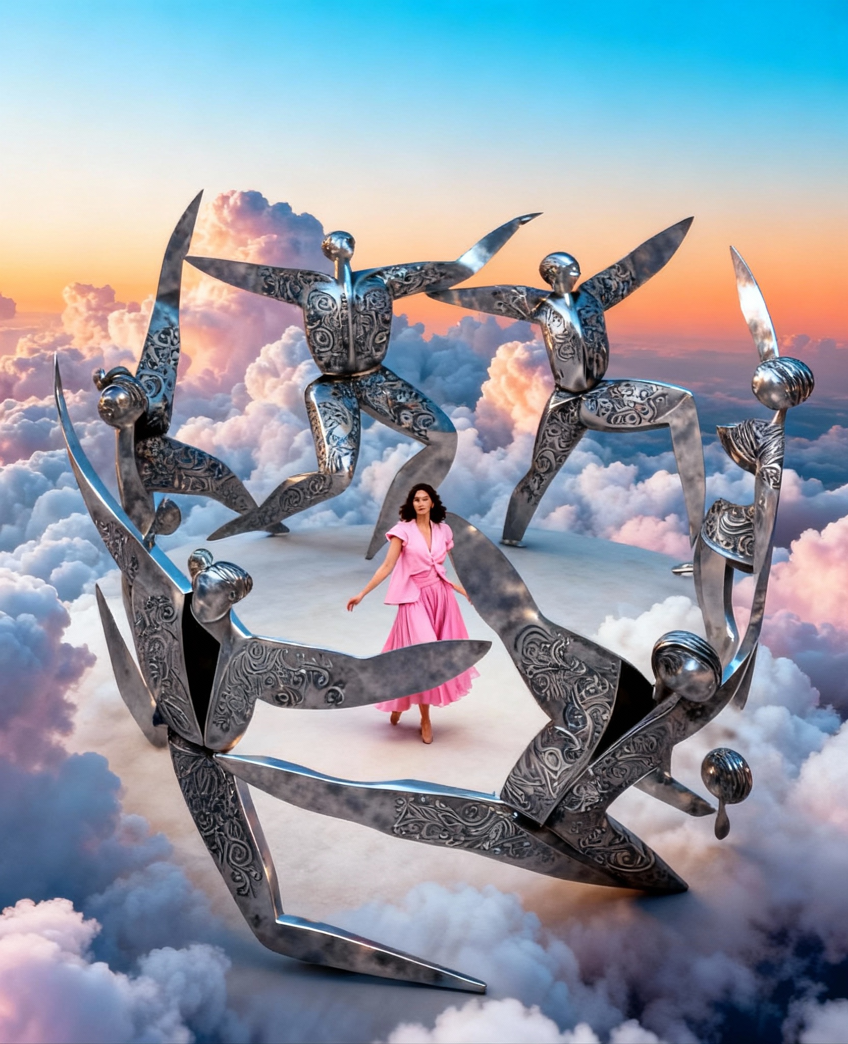 Surreal Metallic Art