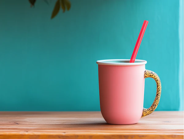 Vibrant Pink Mug Scene