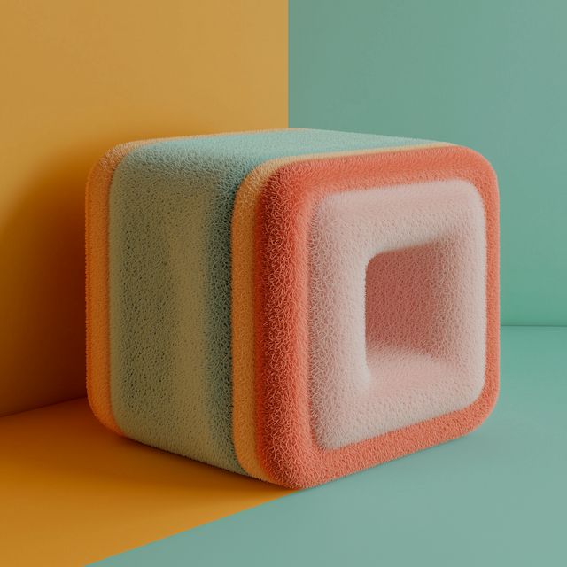 Textured Pastel Cube