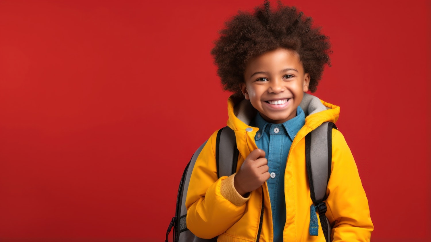 Joyful Boy with Colorful Outfit