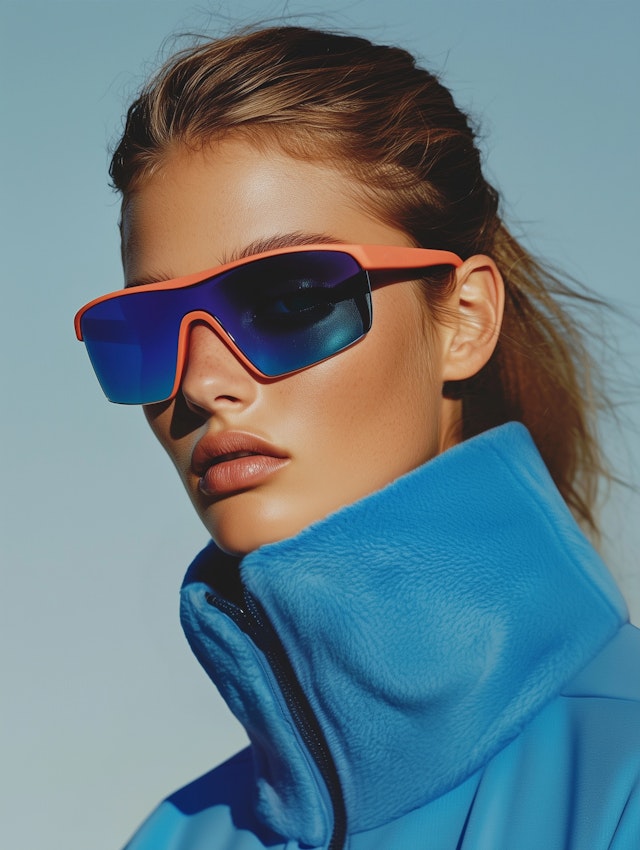 Vibrant Sunglasses Fashion Portrait