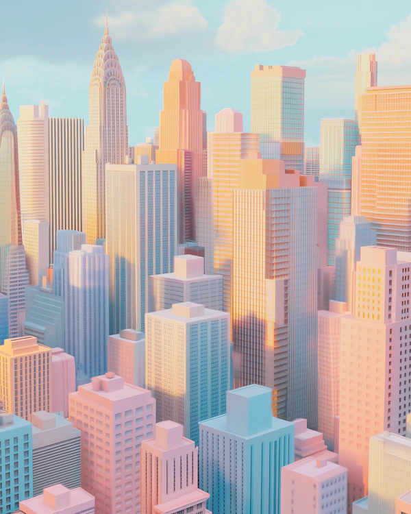 Dreamy Cityscape Art