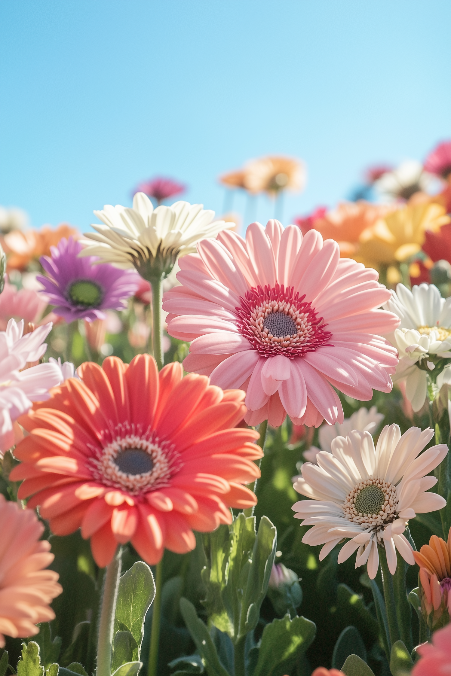 Vibrant Gerbera Daisies in Bloom