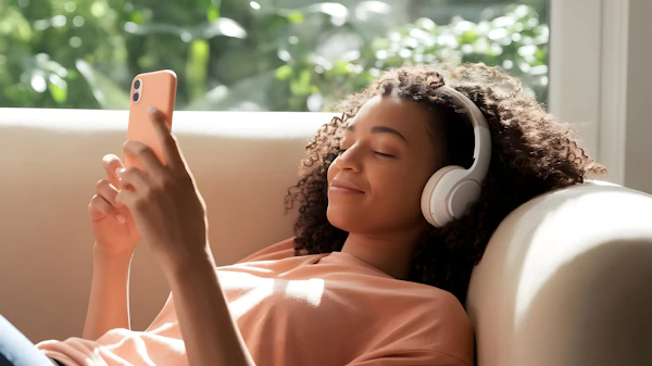 Relaxing with Headphones