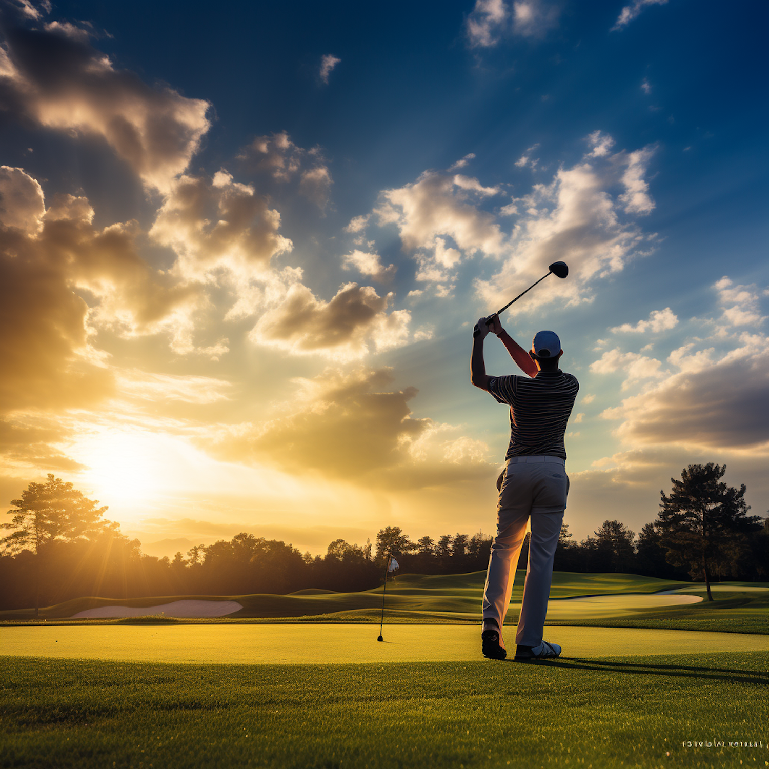 Sunset Swing: A Golfer's Dusk