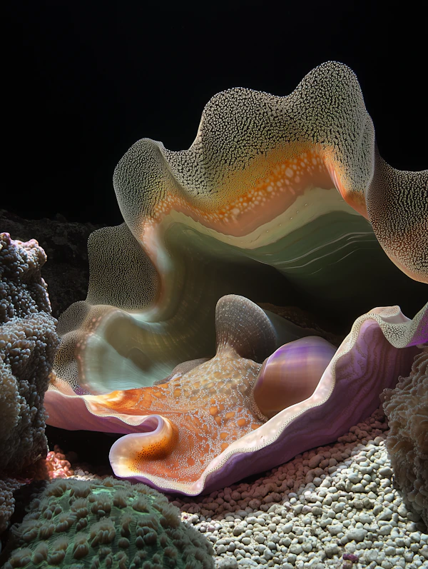 Underwater Clam Scene
