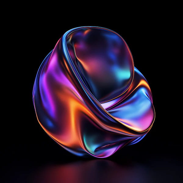 3D Abstract Ribbon Sphere