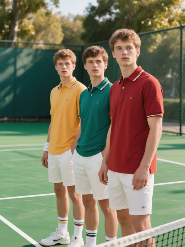 Men on Tennis Court