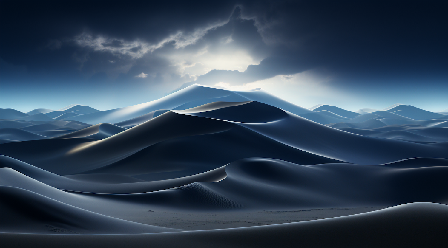 Dawn at the Serene Blue Dunes