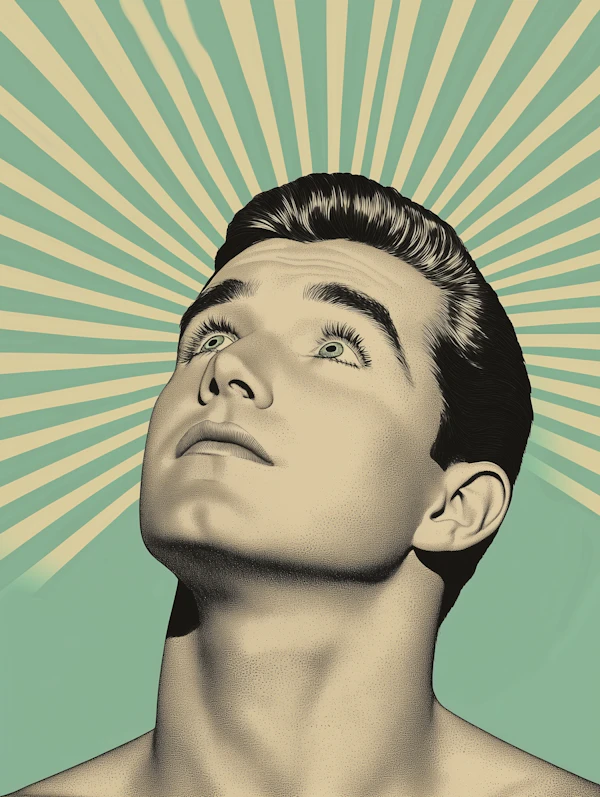 Contemplative Man Illustration