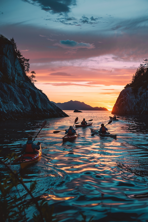 Serene Sunset Kayaking