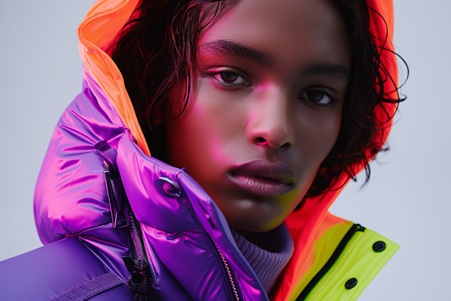 Multicolored Jacket Portrait