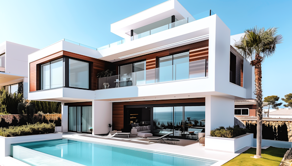 Modern Luxurious House with Pool and Sea View