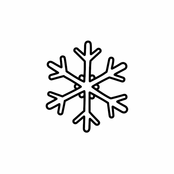 Minimal Snowflake Art