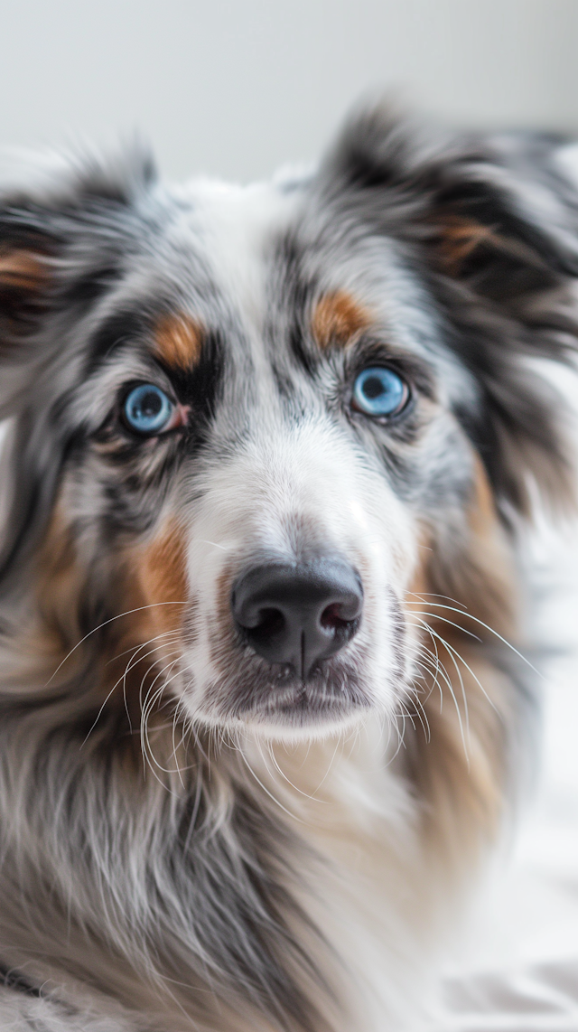 Expressive Australian Shepherd with Heterochromatic Eyes