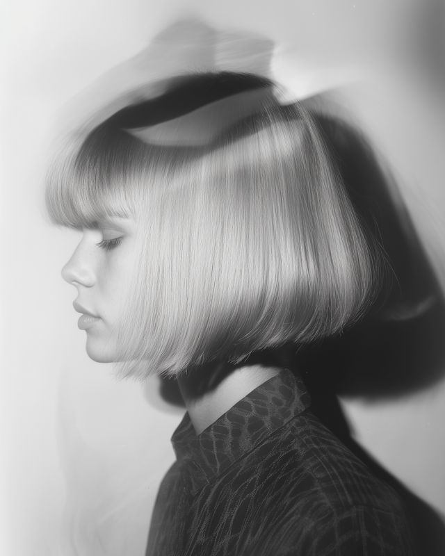 Serene Profile with Blonde Bob