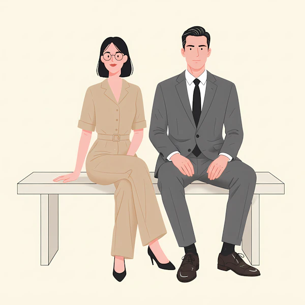 Bench Sitting Duo