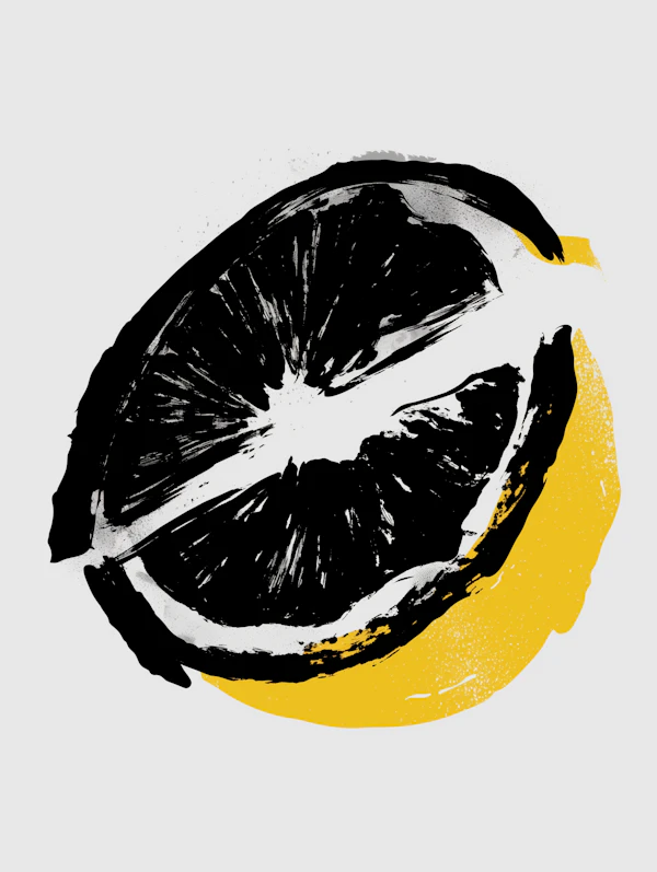 Artistic Lemon Slice
