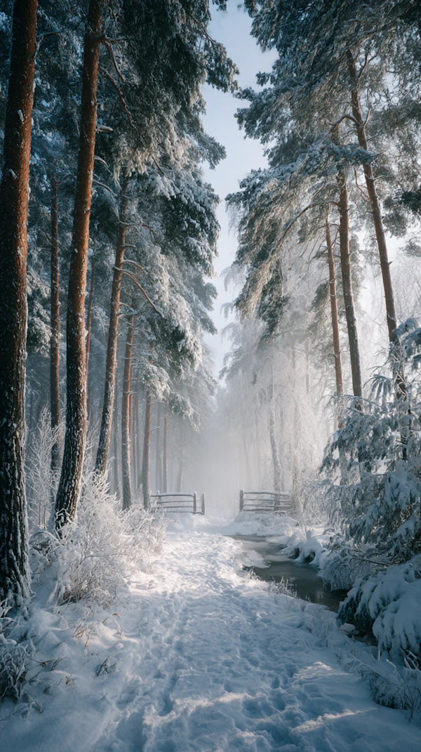 Serene Winter Forest