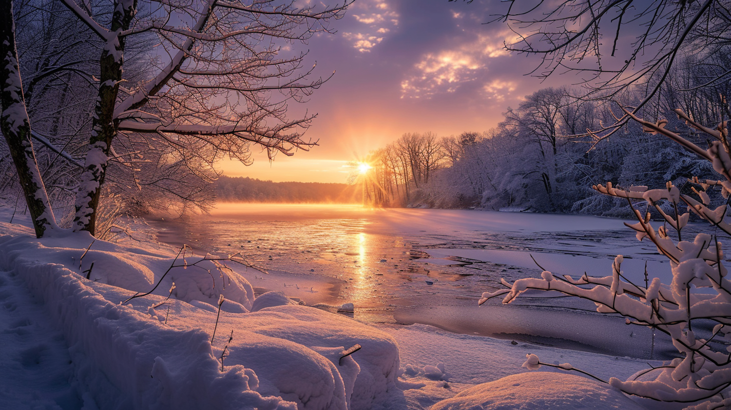 Serene Winter Sunrise