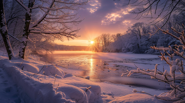 Serene Winter Sunrise