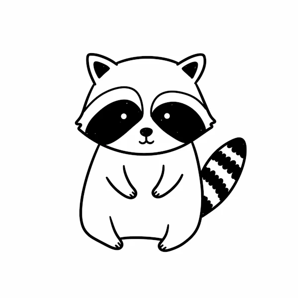 Cartoon Raccoon Art