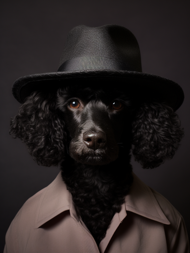 Dapper Poodle Portrait