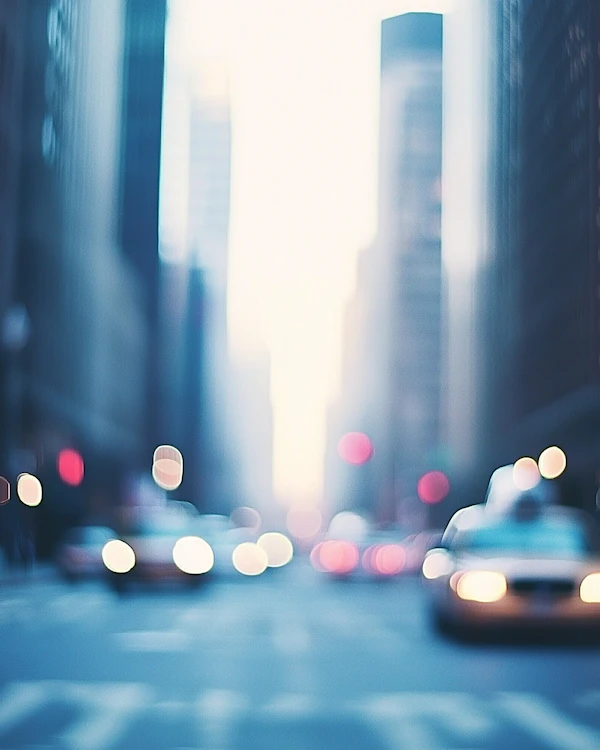Urban Bokeh Street Scene