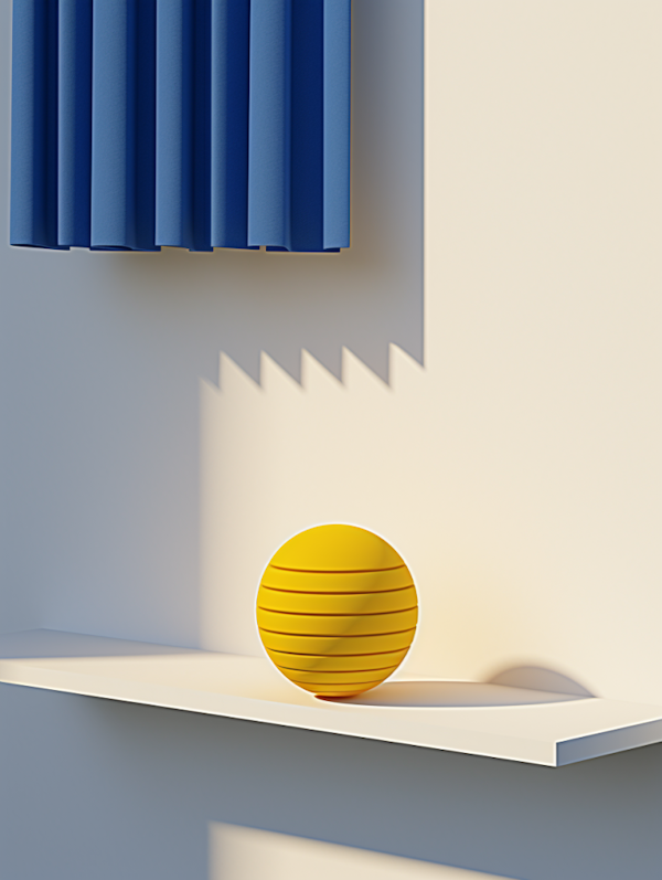 Minimalist Sphere with Gradients and Corrugated Shadow