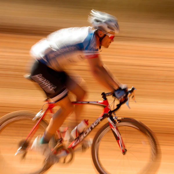 Cyclist In Motion