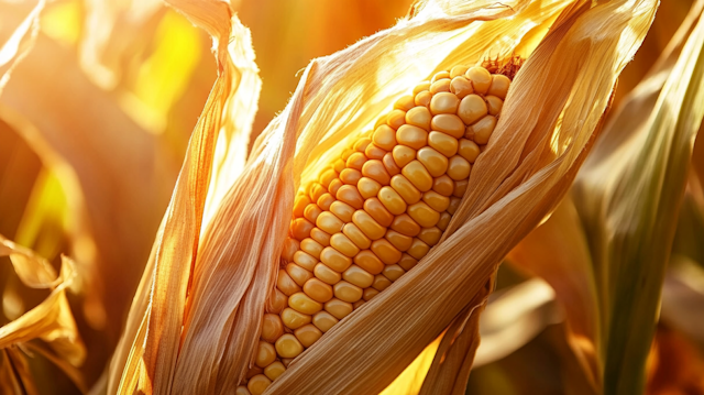 Close-up of Corn in Sunlight