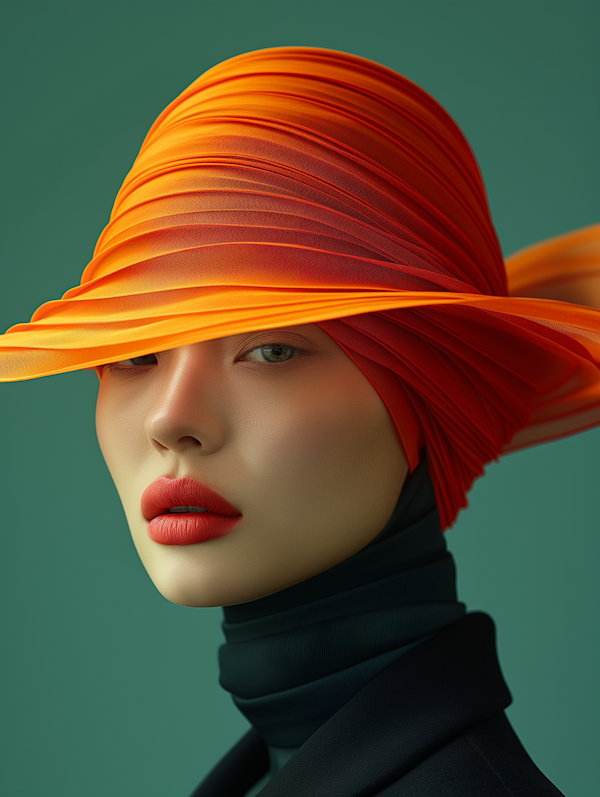 Fashion Portrait with Vibrant Hat