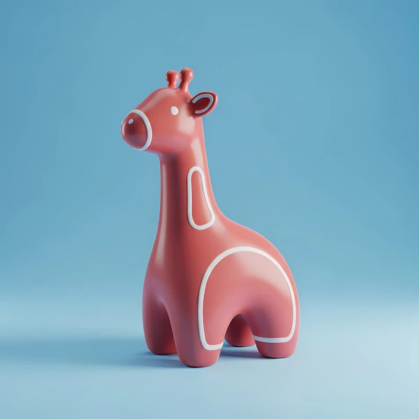 Pink Giraffe Figurine