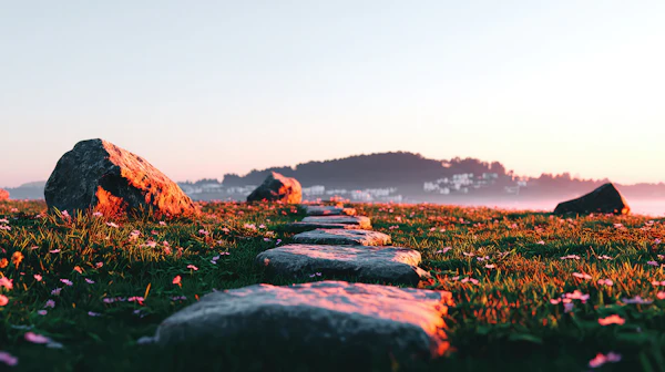 Serene Stone Path
