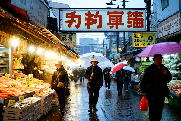 Rainy Street Market