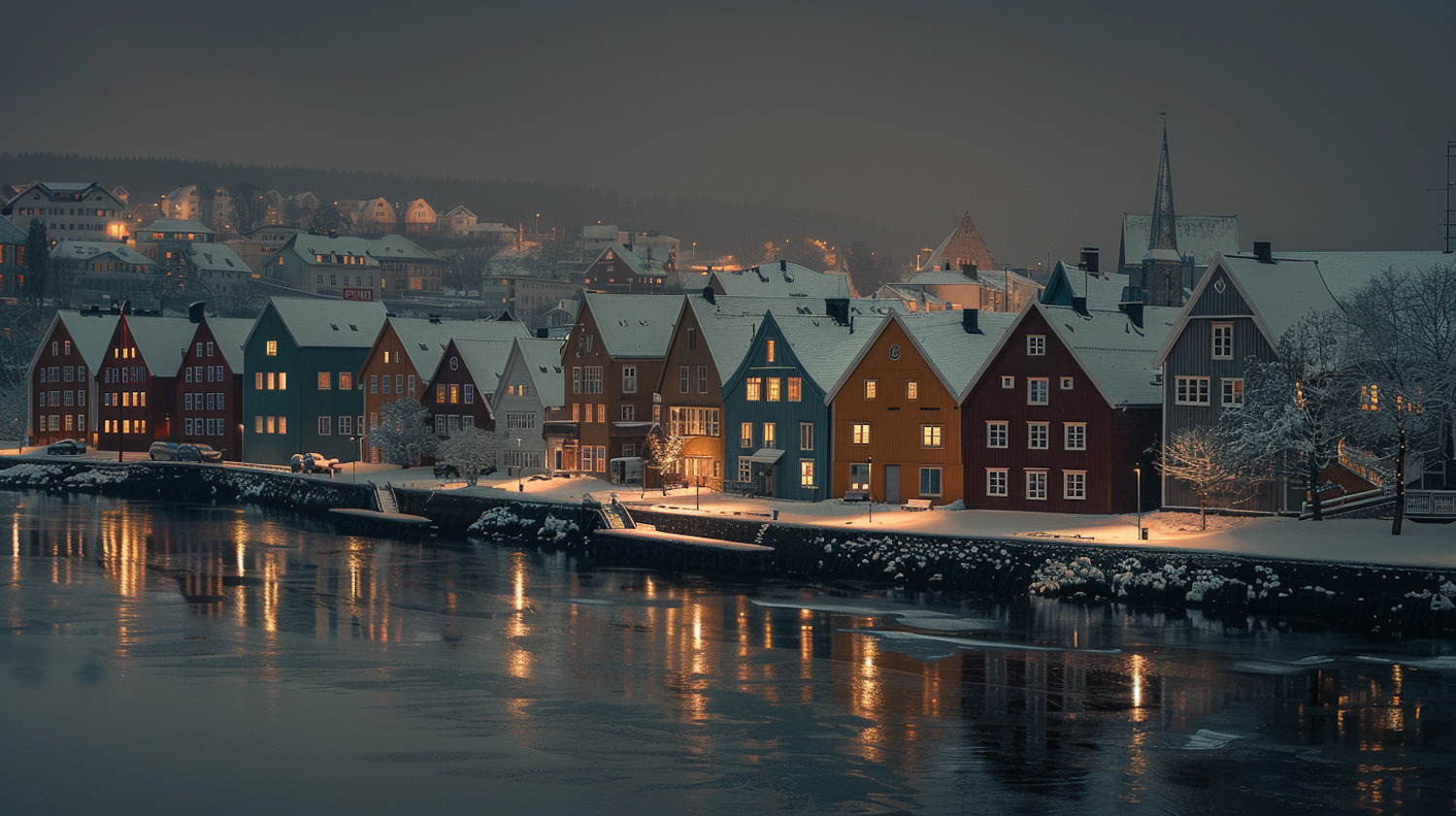 Serene Winter Waterfront