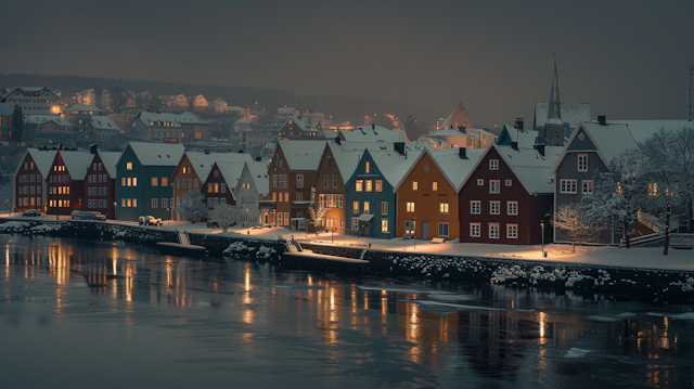 Serene Winter Waterfront