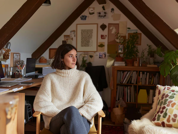 Cozy Attic Workspace