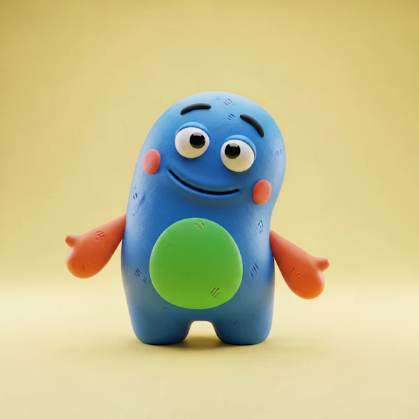 Cheerful Cartoon Character