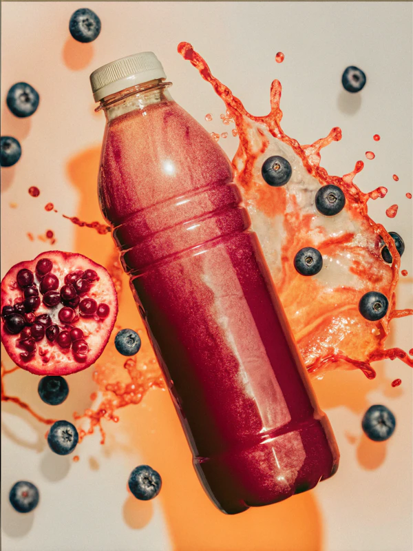 Red Juice and Fruits